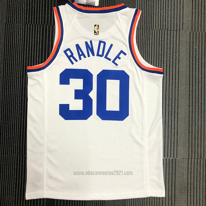 Camiseta New York Knicks Julius Randle #30 75th Anniversary Blanco